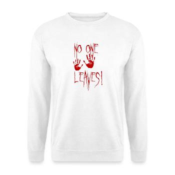 Personne ne part à la main - Horreur Halloween - Sweat-shirt Unisexe - blanc - Devant