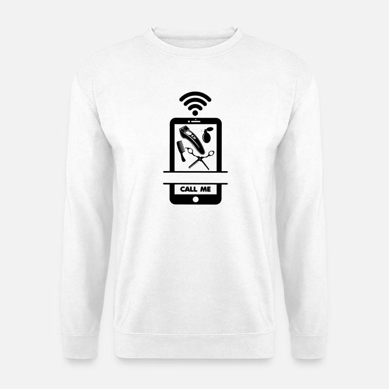 Anruf Telefon Friseur Haarschnitt - Unisex Pullover - Weiß