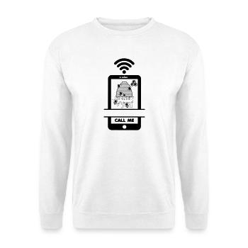 Call me phone beekeeper delicious honey - Unisex Sweatshirt - white - Front