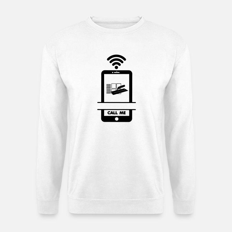Anruf Telefon Fliesenleger - Unisex Pullover - Weiß