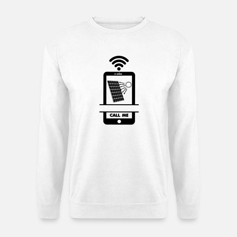 Call me phone solar panel installer - Unisex Sweatshirt - white