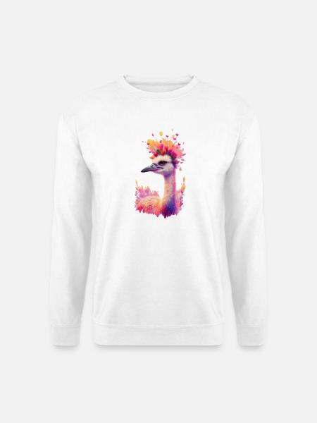 Kranich - Unisex Pullover - Weiß