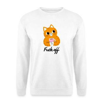 Genervte Katze - Unisex Pullover - Weiß - Vorne