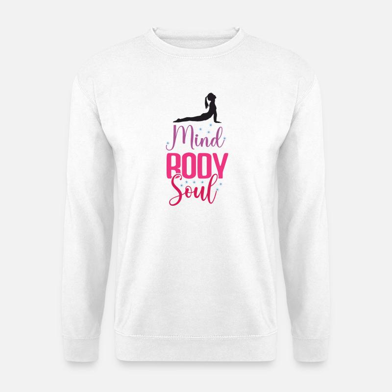 Yoga - Geist, Körper, Seele - Unisex Pullover - Weiß