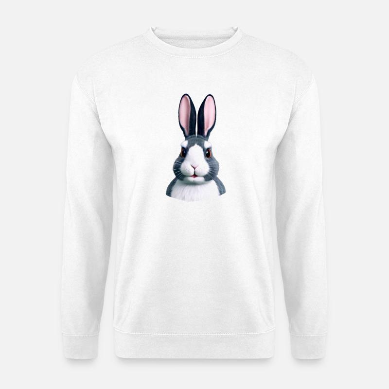 Rabbit - Not only at Easter - Unisex Sweatshirt - white