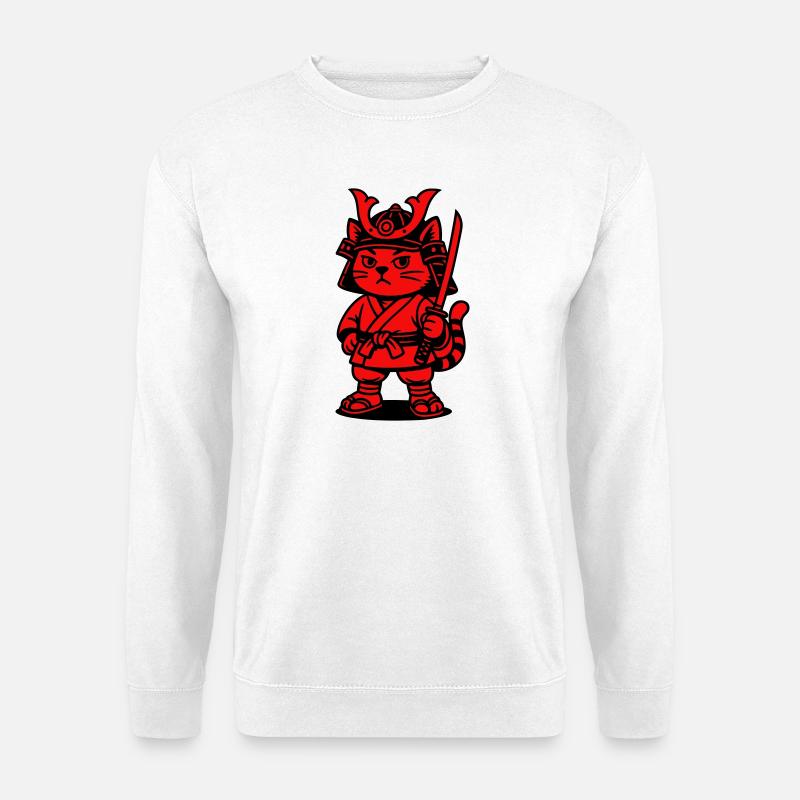 Samurai Cat - Unisex Sweatshirt - white