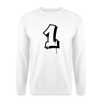 Graffiti urbain numéro 1 Design - Sweat-shirt Unisexe - blanc - Devant