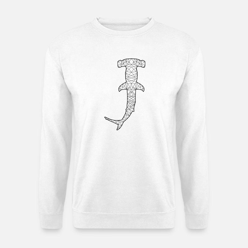 Hammerhai geometrisch - Unisex Pullover - Weiß
