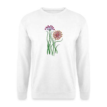 Fleur - Sweat-shirt Unisexe - blanc - Devant