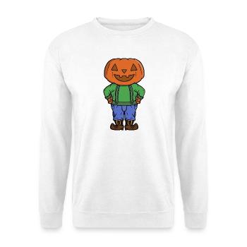 Tête de citrouille Kid - Sweat-shirt Unisexe - blanc - Devant