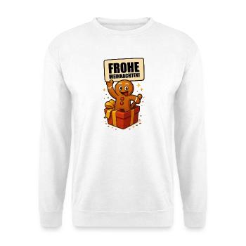 Gingerbread Man Merry Christmas - Unisex Sweatshirt - white - Front