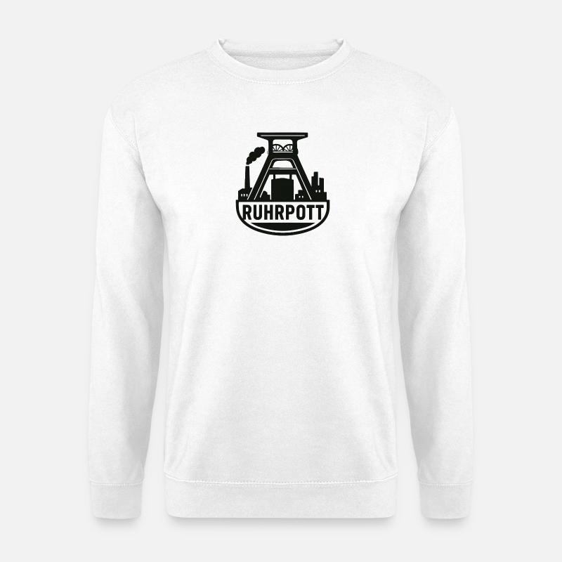 Ruhrpott Industrie Silhouette - Unisex Pullover - Weiß