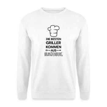 Les meilleurs barbecues viennent de Brandebourg / Grill - Sweat-shirt Unisexe - blanc - Devant