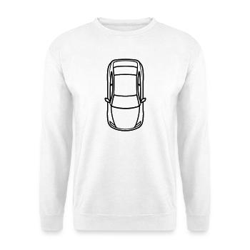 voiture - Sweat-shirt Unisexe - blanc - Devant