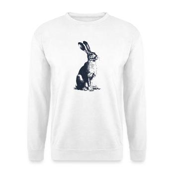 Vintage Bunny | Detailed engraving forest animal motif - Unisex Sweatshirt - white - Front
