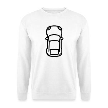 voiture - Sweat-shirt Unisexe - blanc - Devant