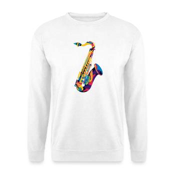 ColorSaxophone Art Print - Unisex Sweatshirt - white - Front