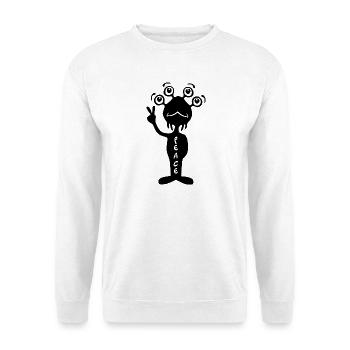  Peace Alien - Schwarz - Unisex Pullover - Weiß - Vorne