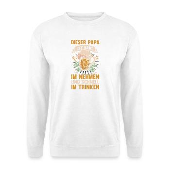 Bière, fête des pères, papa, papa - Sweat-shirt Unisexe - blanc - Devant