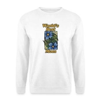 World's Best Mom Floral Vintage - Unisex Sweatshirt - white - Front