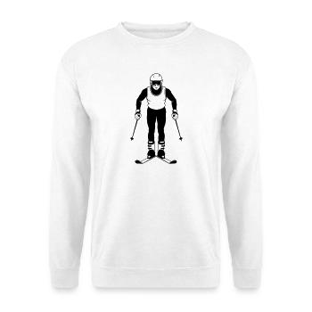 Ski - Sweat-shirt Unisexe - blanc - Devant