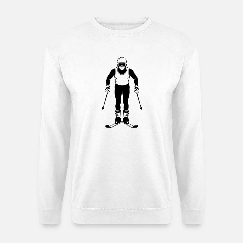 Skifahren - Unisex Pullover - Weiß