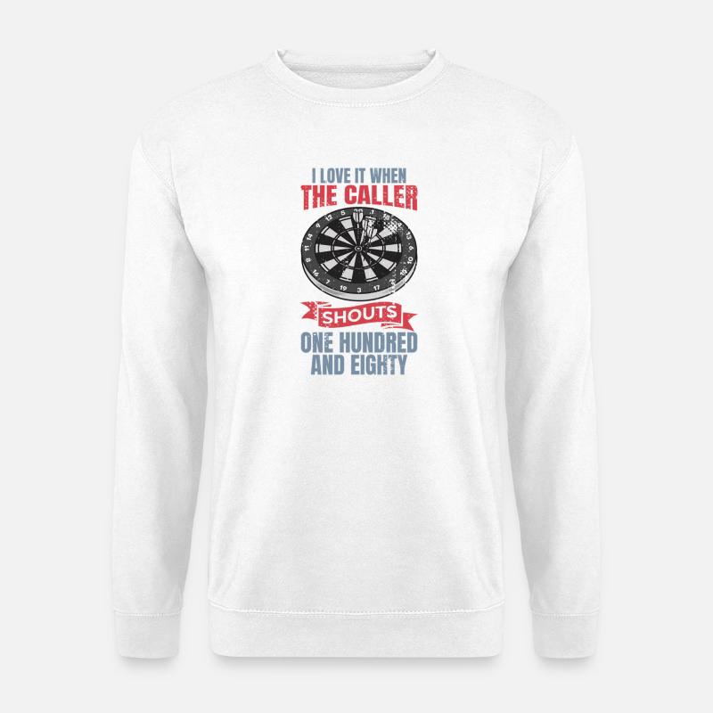 Lustiger Dart Witz - Unisex Pullover - Weiß