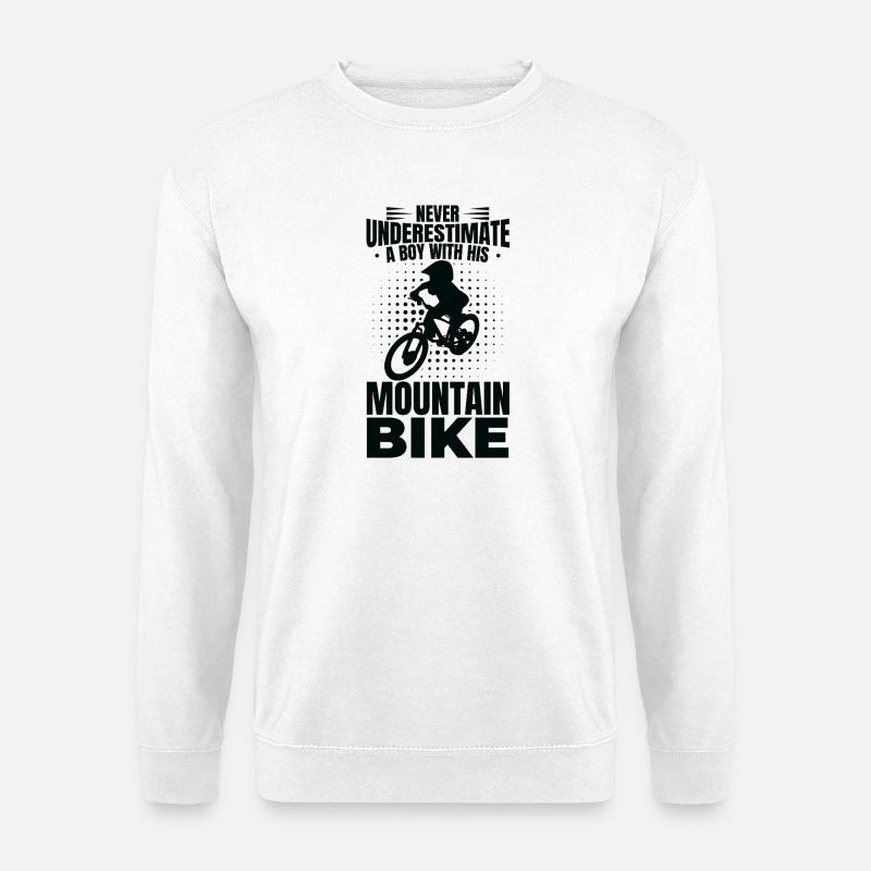 Mountainbike Junge - Unisex Pullover - Weiß
