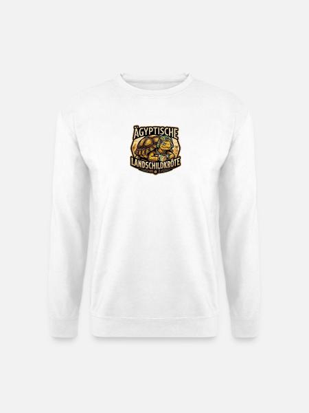 Ägyptische Landschildkröte mit Pharao - Unisex Pullover - Weiß