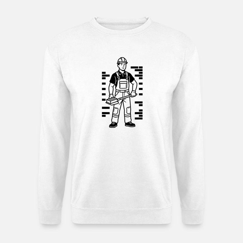 Maçon - Sweat-shirt Unisexe - blanc