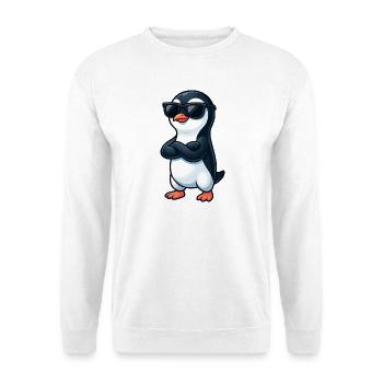 Cute Penguin Cartoon Sunglasses Summer Cool - Unisex Sweatshirt - white - Front