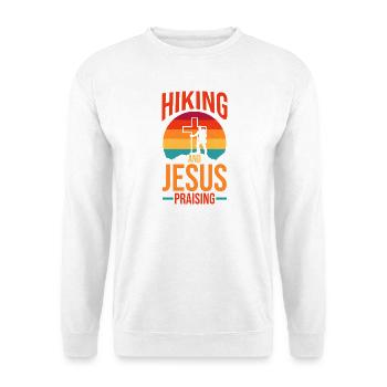 Hiking Mountain Trail Backpacking Outdoors Poaching - Unisex Sweatshirt - white - Front