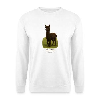 kein-lama - Unisex Pullover - Weiß - Vorne - Alina (178cm) & Michal (187cm)