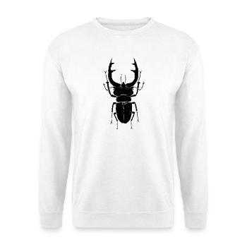 Hirschkäfer Entomologie Wildnis - Unisex Pullover - Weiß - Vorne - Alina (178cm) & Michal (187cm)