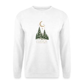 Himmlischer Winterwald - Unisex Pullover - Weiß - Vorne - Alina (178cm) & Michal (187cm)
