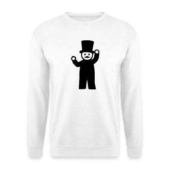 Schornsteinfeger - Unisex Pullover - Weiß - Vorne - Alina (178cm) & Michal (187cm)