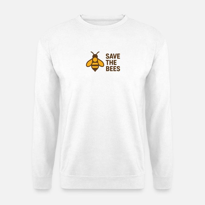 Rettet die Bienen – Bienenlogo - Unisex Pullover - Weiß