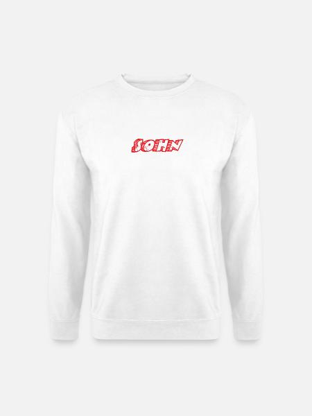 Sohn Retro Comic Buchstaben Design - Unisex Pullover - Weiß