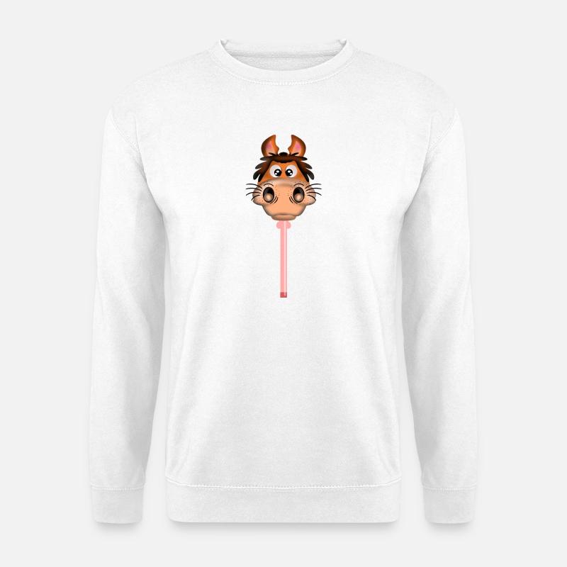 Steckenpferde - Hobby Horsing - Unisex Pullover - Weiß