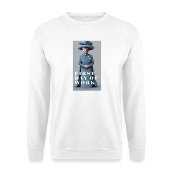 King Charles first day of work - Unisex Sweatshirt - white - Front