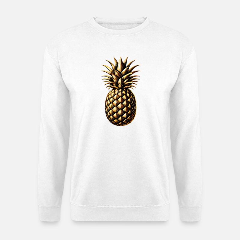 Goldene Ananas Geschenk - Unisex Pullover - Weiß