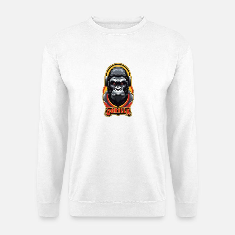 Gorilla - Unisex Pullover - Weiß