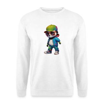 Cute & Cool Teenage Panda Bear Boy - Unisex Sweatshirt - white - Front