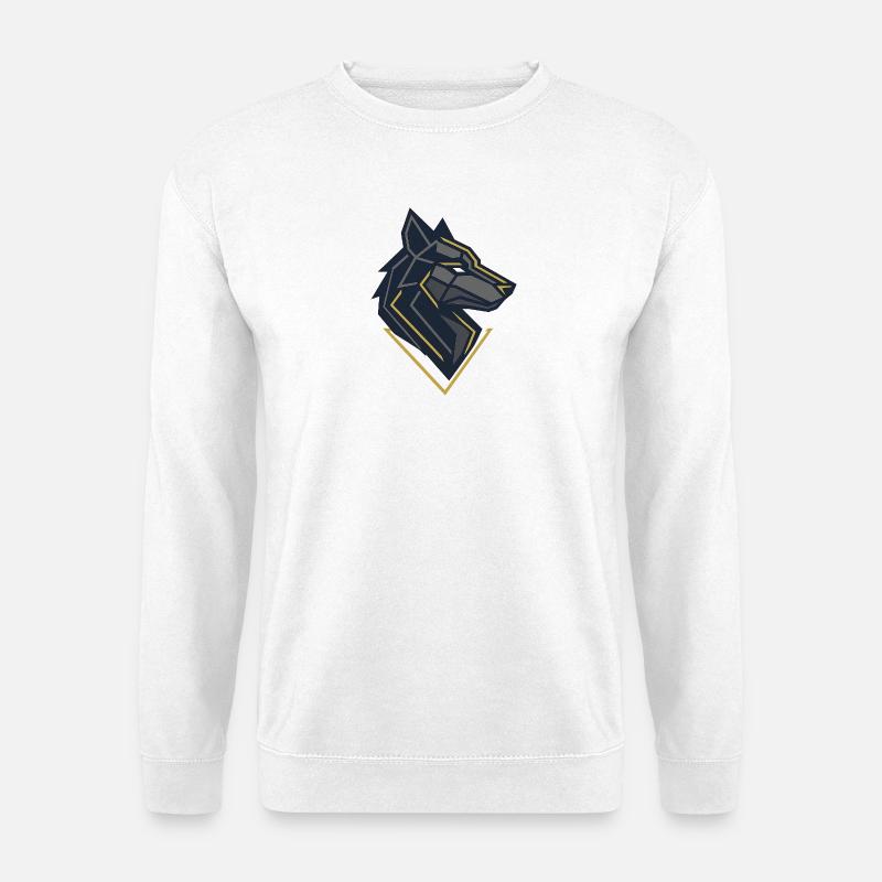 Geometrisches Wolfsemblem - Unisex Pullover - Weiß