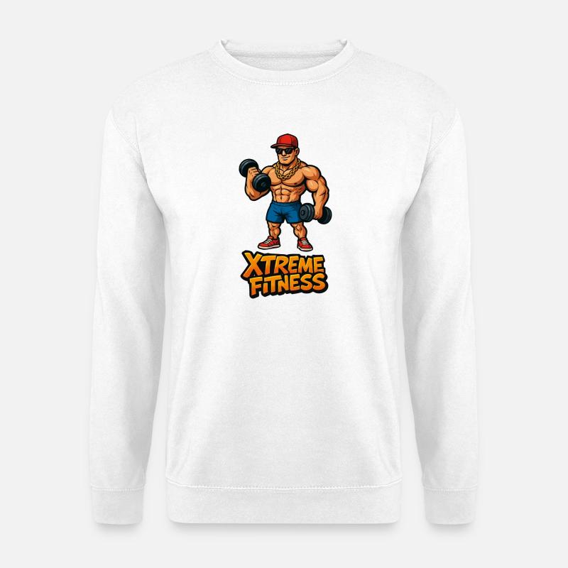 Xtreme Fitness Bodybuilder Design - Unisex Pullover - Weiß