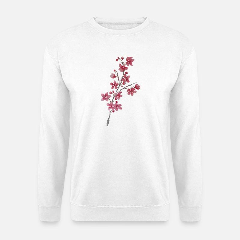 Kirschzweig - Unisex Pullover - Weiß