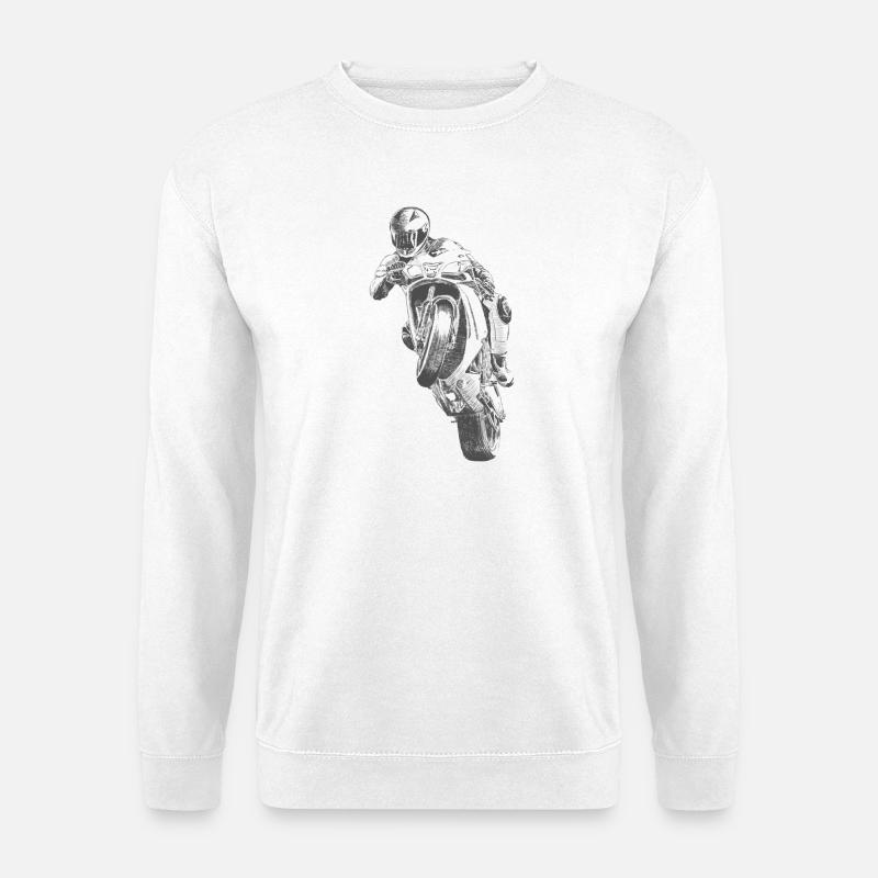 Motorrad - Unisex Pullover - Weiß
