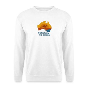 Outback to Ocean – Australien Map Shirt - Unisex Pullover - Weiß - Vorne