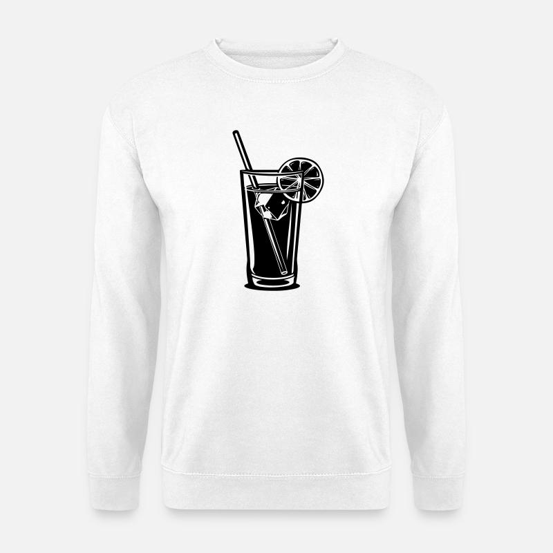 Zitronen-Trinkglas - Unisex Pullover - Weiß