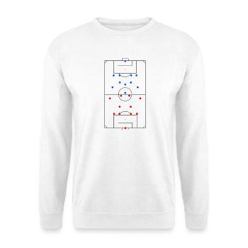 Unisex Design Fußballfeld Taktik - Unisex Pullover - Weiß - Vorne